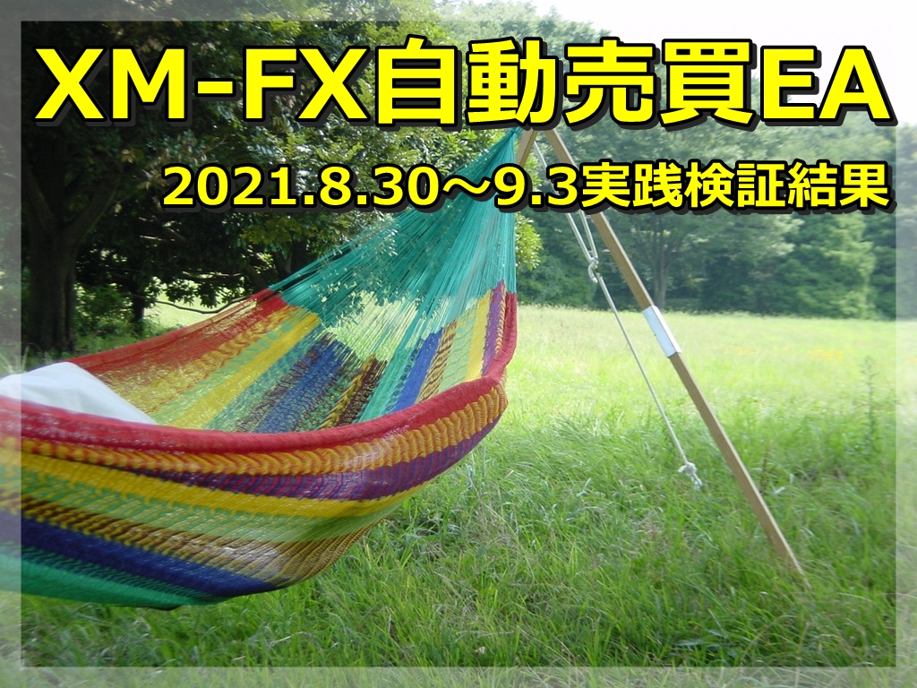 【XM-FX自動売買EA】2021年8月30日～9月3日の検証結果